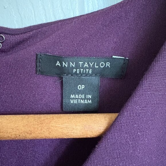 Women's Ann Taylor Petite Deep Purple Dress - Picture 7 of 7